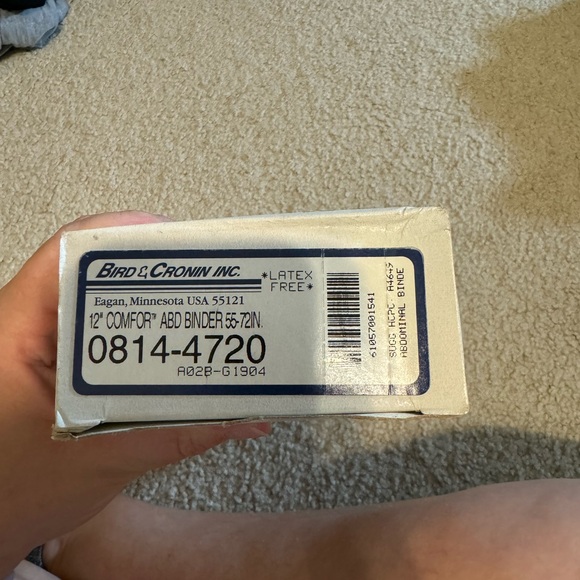 M12” Comfor Abdominal Binder 55-72 inches Bird & Cronin Inc Latex Free - Picture 2 of 7